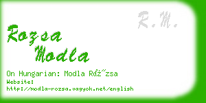 rozsa modla business card